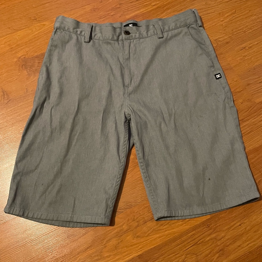DC Men's Charcoal Flat Front Shorts